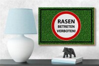 Holzschild Hinweis 18x12cm Rasen Betreten verboten Deko