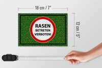 Holzschild Hinweis 18x12cm Rasen Betreten verboten Deko