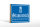 Holzschild Hinweis 18x12cm Stammtisch hier sitzen (blau)