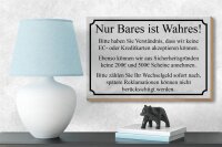 Holzschild Hinweis 18x12cm Nur Bares ist Wahres