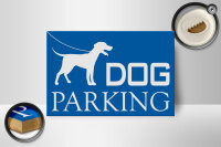 Holzschild Hinweis 18x12cm Dog Parking Hund