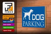 Holzschild Hinweis 18x12cm Dog Parking Hund