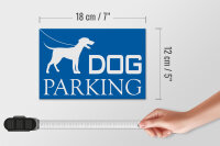 Holzschild Hinweis 18x12cm Dog Parking Hund