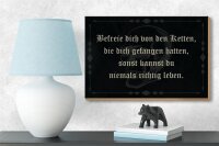 Holzschild Spruch 18x12cm befreie dich von den Ketten