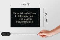 Holzschild Spruch 18x12cm befreie dich von den Ketten