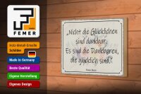 Holzschild Spruch 18x12cm nicht glückliche sind dankbar