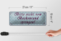 Blechschild Hinweis 27x10 cm  Bitte nicht vom Beckenrand springen Schild