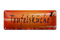 Blechschild Hinweis 27x10 cm  Teufelsküche Schild
