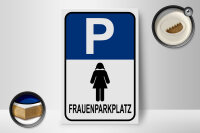 Holzschild Parken 12x18cm Frauen Parkplatz