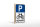 Holzschild Parken 12x18cm Parkplatz Radfahrer