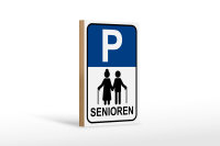Holzschild Parken 12x18cm Parkplatz Senioren