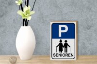 Holzschild Parken 12x18cm Parkplatz Senioren