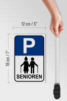 Holzschild Parken 12x18cm Parkplatz Senioren