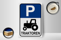 Holzschild Parken 12x18cm Parkplatz Traktor