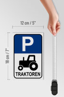 Holzschild Parken 12x18cm Parkplatz Traktor