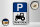 Holzschild Parken 12x18cm Parkplatz Traktor