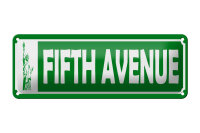 Blechschild Hinweis 27x10 cm Fifth Avenue Freiheitsstatue...