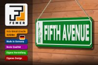 Blechschild Hinweis 27x10 cm Fifth Avenue Freiheitsstatue Deko Schild