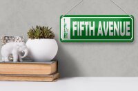 Blechschild Hinweis 27x10 cm Fifth Avenue Freiheitsstatue Deko Schild