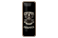 Blechschild Hinweis 27x10 cm Gentlemans Chopper Motorrad...