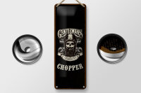Blechschild Hinweis 27x10 cm Gentlemans Chopper Motorrad...