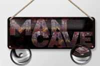 Blechschild Hinweis 27x10 cm Man cave rotes Deko Schild
