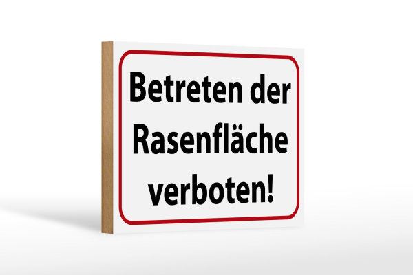 Holzschild Hinweis 18x12cm Betreten Rasenfläche verboten