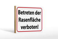 Holzschild Hinweis 18x12cm Betreten Rasenfläche verboten