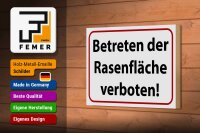 Holzschild Hinweis 18x12cm Betreten Rasenfläche verboten