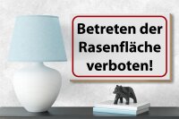 Holzschild Hinweis 18x12cm Betreten Rasenfläche verboten