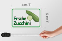 Holzschild Hinweis 18x12cm frische Zucchini Hofladen