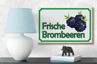 Holzschild Hinweis 18x12cm frische Brombeeren Hofladen
