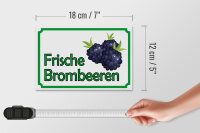 Holzschild Hinweis 18x12cm frische Brombeeren Hofladen