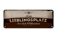 Blechschild Hinweis 27x10 cm Mein Lieblingsplatz Herzlich...