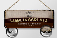 Blechschild Hinweis 27x10 cm Mein Lieblingsplatz Herzlich...