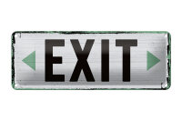 Blechschild Hinweis 27x10 cm Exit Pfeil links und rechts...