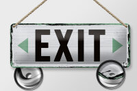 Blechschild Hinweis 27x10 cm Exit Pfeil links und rechts...