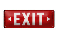 Blechschild Hinweis 27x10 cm Exit Pfeil links und rechts...