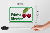Holzschild Hinweis 18x12cm frische Kirschen Hofladen