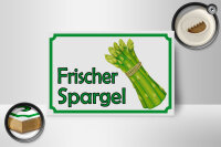 Holzschild Hinweis 18x12cm frischer Spargel Restaurant