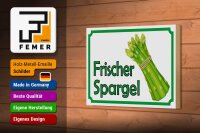 Holzschild Hinweis 18x12cm frischer Spargel Restaurant