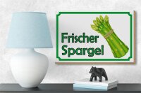 Holzschild Hinweis 18x12cm frischer Spargel Restaurant