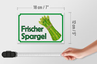 Holzschild Hinweis 18x12cm frischer Spargel Restaurant