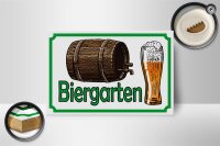 Holzschild Hinweis 18x12cm Biergarten Bier Brauerei