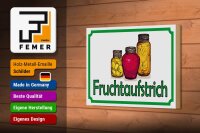 Holzschild Hinweis 18x12cm Fruchtaufstrich Verkauf