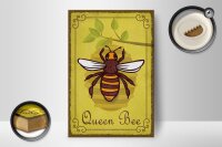 Holzschild Hinweis 12x18cm Queen Bee Biene Honig Imkerei