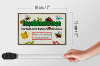 Holzschild Hinweis 18x12cm Insektenwiese Bienen Hummeln
