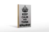 Holzschild Spruch 12x18cm Keep Calm think different