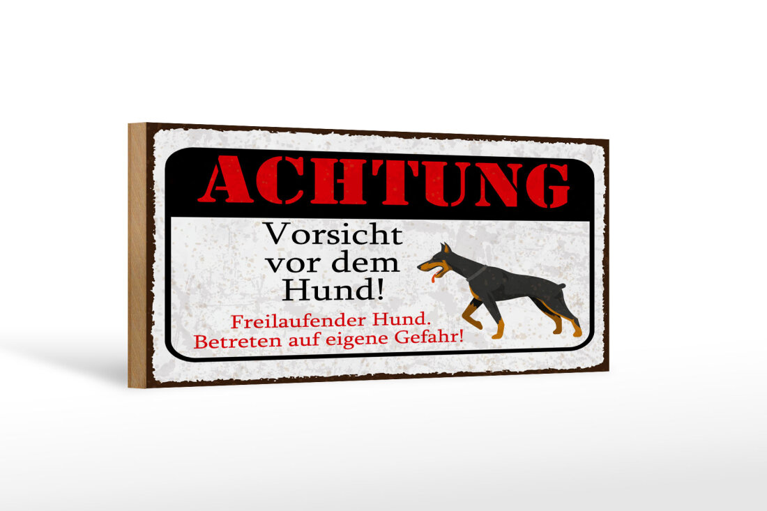 Vorsicht Vor Dem Hund Schild Aus Aluminium – 30x20 Cm, 3 Mm Dick, Wetterfest, Mit Cane Corso Motiv