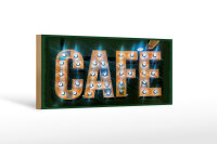 Holzschild Hinweis 27x10 cm Café Reklame Kaffee...